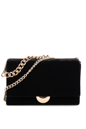 ΤΣΑΝΤΑ CLUTCH ΜΕ ΔΙΑΚΟΣΜΗΤΙΚΗ ΑΛΥΣΙΔΑ ΒΕΛΟΥΔΟ BLACK MIGATO 200006153-014