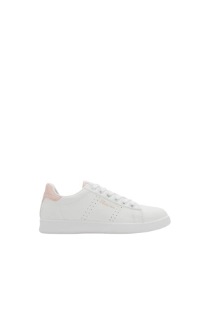 SNEAKERS FLAT ΛΕΥΚΟ ΜΕ ΡΟΖ
